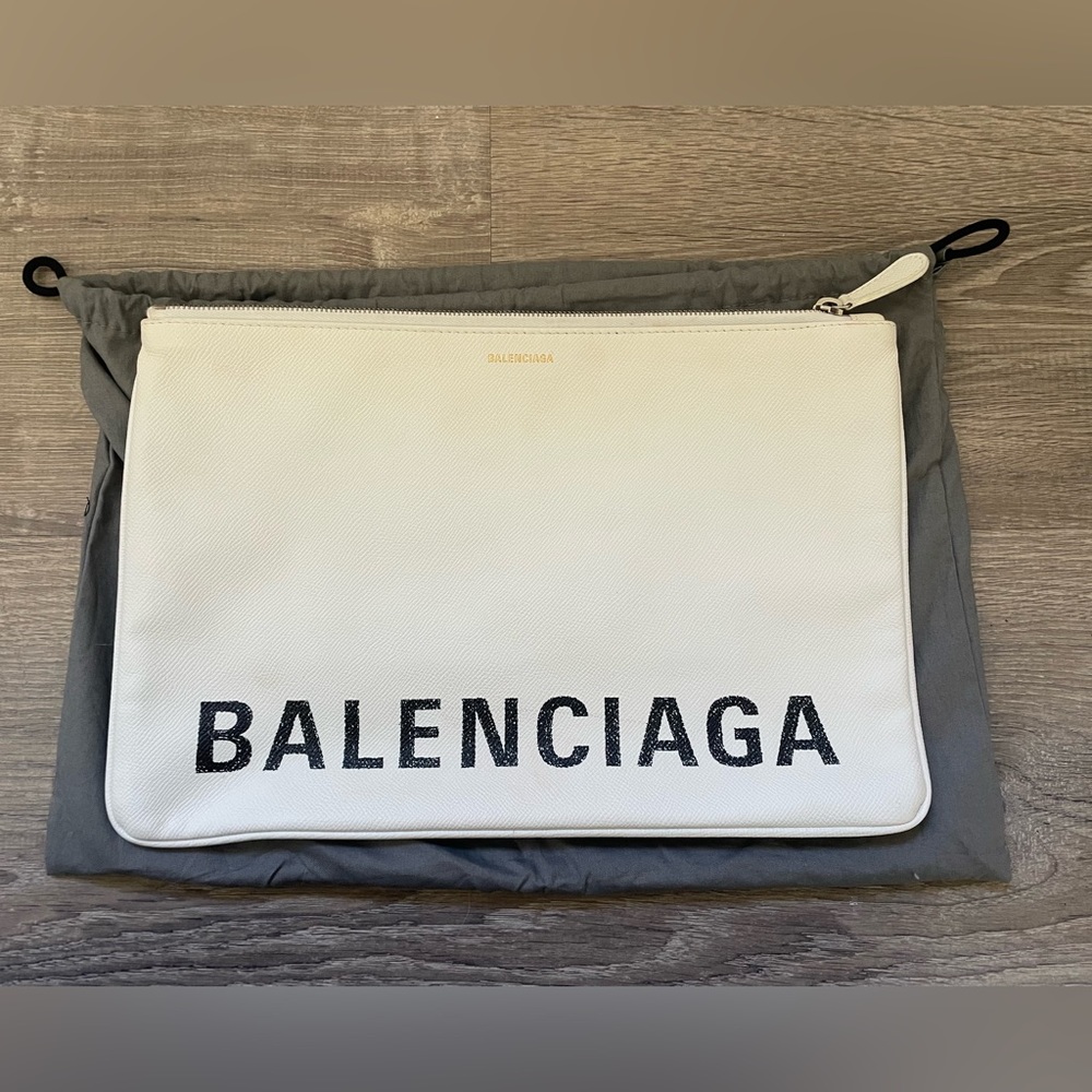 Balenciaga White Clutch